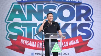 Menteri Usaha Mikro, Kecil, dan Menengah (UMKM) Maman Abdurrahman hadiri peluncuran program Ansor Stokis