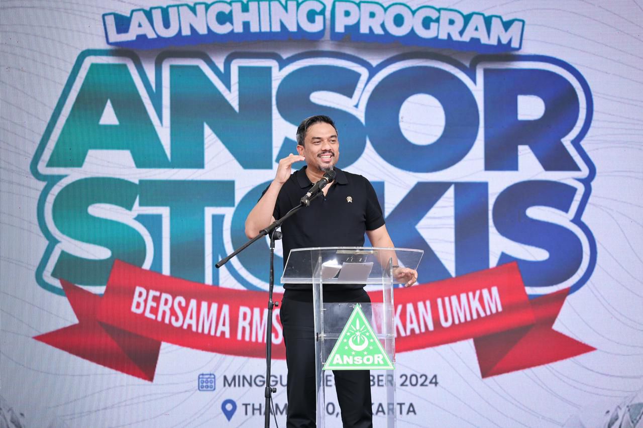 Menteri Usaha Mikro, Kecil, dan Menengah (UMKM) Maman Abdurrahman hadiri peluncuran program Ansor Stokis