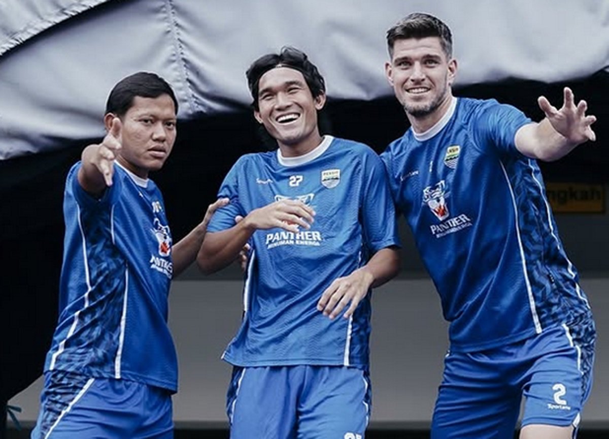 Para pemain Persib Bandung kala berlaga.