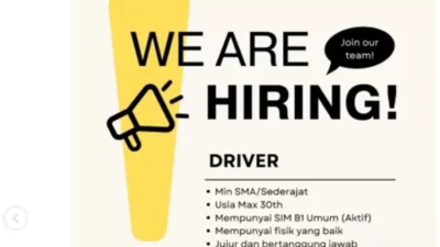 Cari Kerja? PT. Tunas Global Cemerlang Membuka Posisi Driver