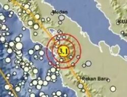Gempa Magnitudo 3,1 Terjadi di Sumut Pagi Ini