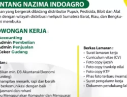 PT. Bintang Nazima Indoagro Buka 4 Posisi Lowongan Kerja di Padang