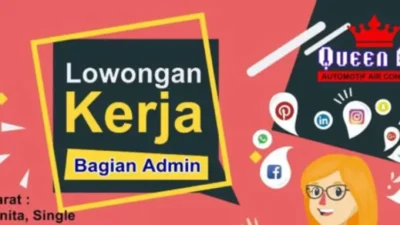 Dibutuhkan Segera! Admin Kreatif di Queen AC Automotif Air Condition, Cek Syaratnya di Sini!
