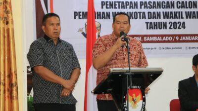 Sah, KPU Kota Pariaman Tetapkan Balad-Mulyadi Pemenang Pilkada