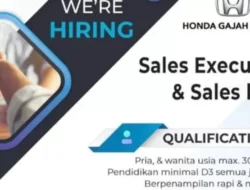 Bergabung dengan PT. Honda Gajah Motor, Lowongan Sales Executive dan Sales Lady
