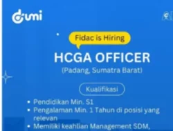 Lowongan Kerja PT Fidac Inovasi Teknologi, HCGA Officer, Cek Kualifikasinya!