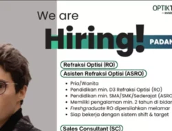 Optik Tunggal Padang Buka Lowongan! Daftar Sekarang Sebelum Terlambat