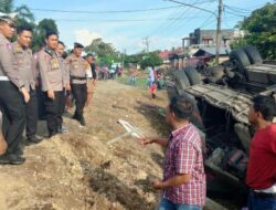 Kecelakaan di Jalur Mudik! Bus Tergelincir, Belasan Penumpang Terluka