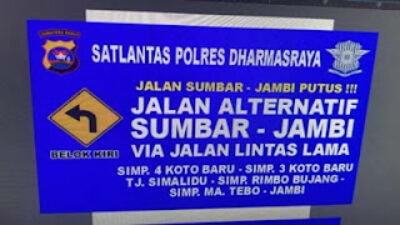 Jalan Lintas Sumatera Putus, Polisi Imbau Pengendara Ikuti Petunjuk