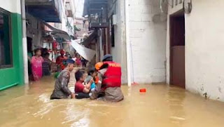 Banjir di Jakarta.
