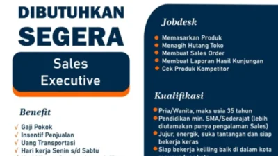 Kesempatan Kerja di Bukittinggi! PT Adidaya Andalan Asia Cari Sales Executive
