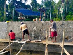 Satgas TMMD ke-123 Kodim 1510/Sula Kebut Pengacian Pembangunan Talud