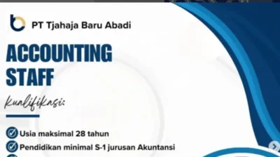 PT Tjahaja Baru Abadi Buka Lowongan Accounting Staff, Segera Lamar Sekarang!