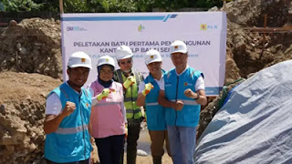 Groundbreaking pembangunan kantor ULP PLN Balai Selasa.