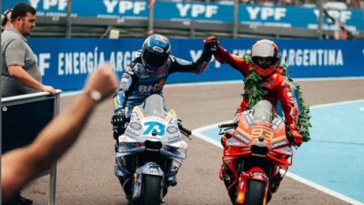 Marc Marquez dan Alex Marquez di MotoGP 2025.