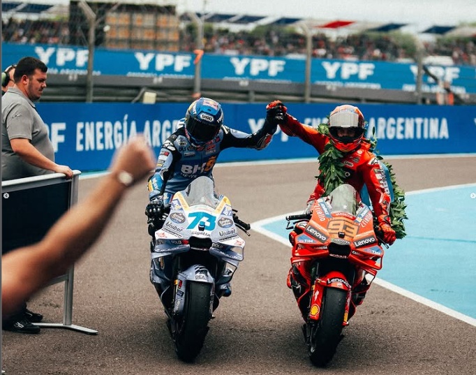 Marc Marquez dan Alex Marquez di MotoGP 2025.