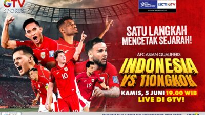 Indonesia vs China 5 Juni, Duel Krusial di Kualifikasi Piala Dunia Live di GTV