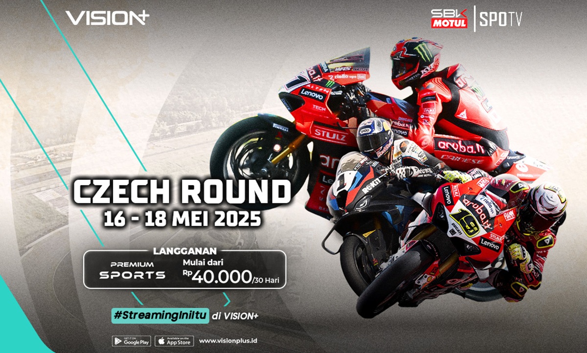 Saksikan WorldSBK Republik Ceko 2025 di Vision+.