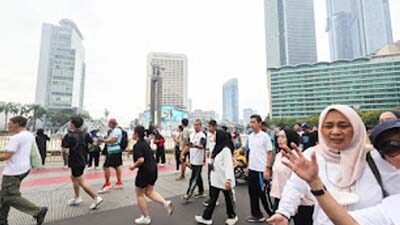 Pemprov DKI Jakarta meniadakan pelaksanaan HBKB atau CFD di Jalan Sudirman-Thamrin pada, Minggu (25/5/2025).