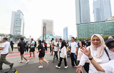 Pemprov DKI Jakarta meniadakan pelaksanaan HBKB atau CFD di Jalan Sudirman-Thamrin pada, Minggu (25/5/2025).