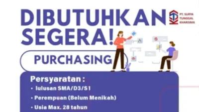 PT. Surya Tunggal Kharisma Buka Rekrutmen Posisi Purchasing, Cek Syaratnya di Sini!