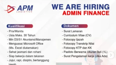 Lowongan Admin Finance APM Dharmasraya, Cek Syaratnya!