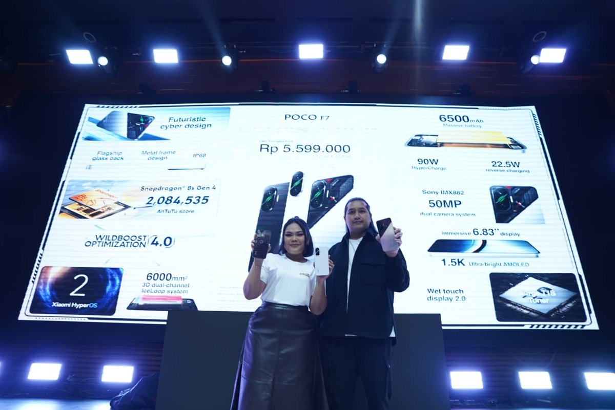 POCO F7 resmi diluncurkan di Indonesia.