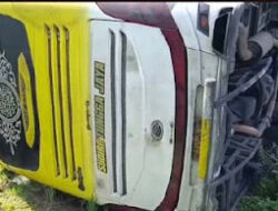 Bus Terguling Akibat Hindari Truk, Polisi Selidiki Penyebab