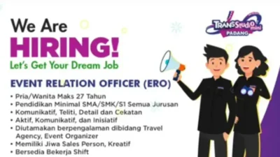 Suka Dunia Event dan Hiburan? Trans Studio Mini Padang Buka Loker Seru!