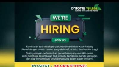 Lowongan Marketing D'Royal Village! Gaji Pokok, Insentif, Bonus & Liburan Menanti!