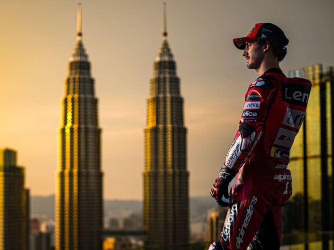 Francesco Bagnaia di MotoGP Malaysia 2024.