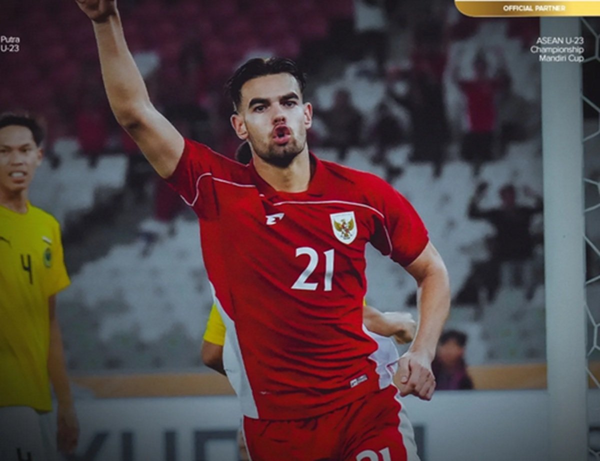 Jens Raven kala membela Timnas Indonesia U-23.