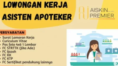 Penempatan di Padang! Aiskin Premier Cari Asisten Apoteker yang Passionate & Profesional.