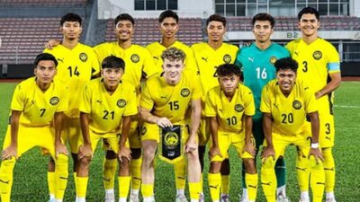 Timnas Malaysia U-23 kala berlaga.