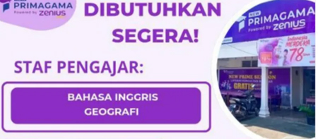Primagama Buka Lowongan Staf Pengajar Bahasa Inggris & Geografi, Ini Syaratnya!