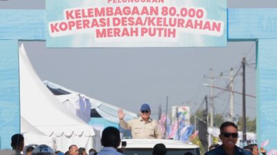 Presiden Prabowo meresmikan program Koperasi Desa Merah Putih di Desa Bentangan, Kabupaten Klaten, Jawa Tengah.