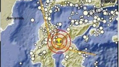 Gempa 6,0 SR di Poso, BMKG, Kedalaman 10 Km