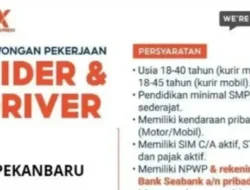 SPX Express Cari Rider & Driver di Pekanbaru, Gaji Menarik dan Tantangan Seru!