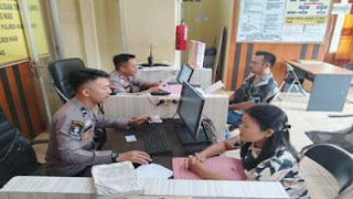 Korban perusakan kebun berisi tanaman karet dan pisang datangi Polres Nias