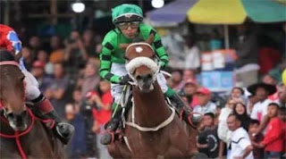 Kuda pacu andalan Kota Padang Panjang, Romantic Spartan, sukses meraih posisi ketiga