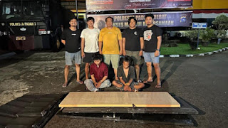 Dua orang buruh curi bahan bangunan di Lubeg.