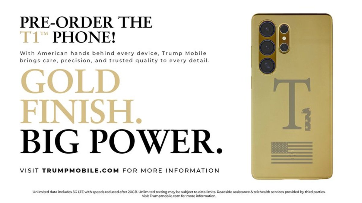 Trump Mobile T1 diumumkan pada Juni 2025.
