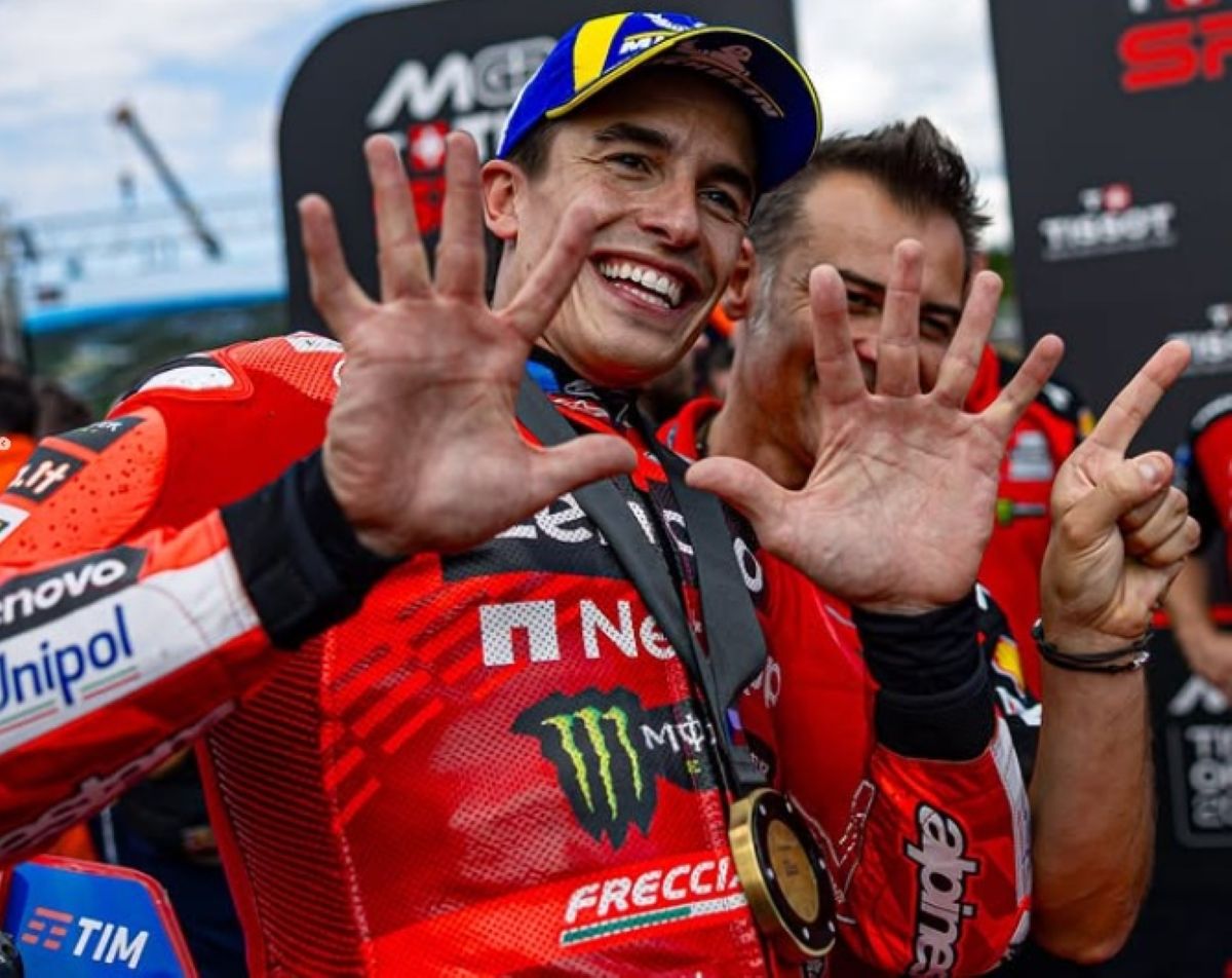 Pembalap Tim Ducati Lenovo, Marc Marquez.