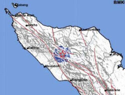 Gempa Dirasakan Warga Takengon Skala II-III MMI
