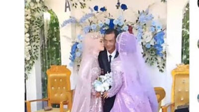 Tangkapan layar pria yang disebut ketua RT menikahi dua wanita cantik sekaligus