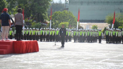 298 Satpam Ikuti Apel Gabungan di PT Semen Padang.