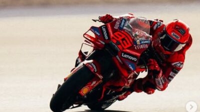 Marc Marquez gagal jadi yang tercepat di latihan bebas 1 MotoGP San Marino 2025.
