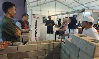 Produk inovatif PT Semen Padang, SEPABLOCK, ditampilkan pada ajang Festival Literasi Daerah.