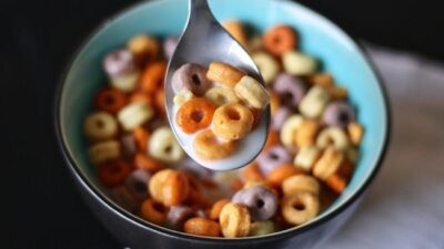 Ilustrasi jenis makanan ekstrudat.