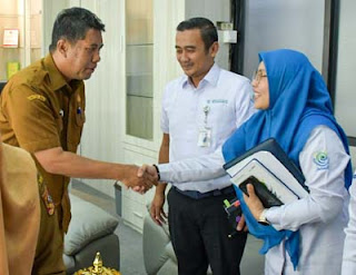 Sekretaris Daerah Kab, Agam, Mhd Lutfi, menerima kunjungan silaturahmi BPJS Kesehatan